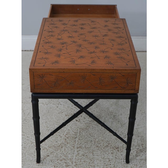 Pair of Kittinger Faux Bamboo Modern Design Side Tables For Sale In Philadelphia - Image 6 of 18