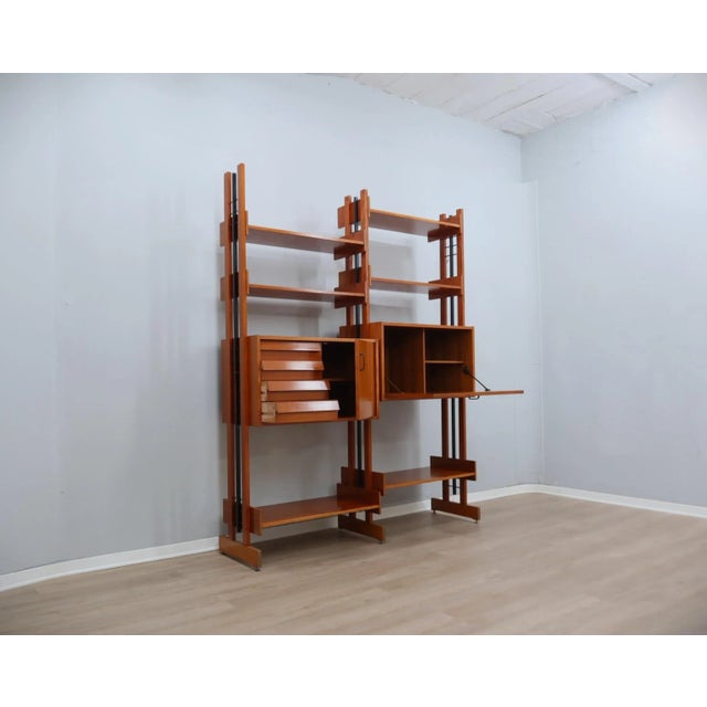 Mid-Century Modern Mid-Century Modern Italian Teak Bookcase, 1960s For Sale - Image 3 of 15