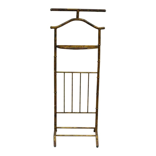 Vintage Mid Century Italian Hollywood Regency Gold Gilt Faux Bamboo