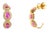Genuine Ruby Diamond Halo C-Hoops Wedding Earrings- a Pair For Sale