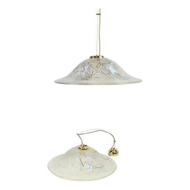 Vintage Murano Glass Pendant Lights from Kaiser-Leuchten, 1960s, Set of 2 For Sale