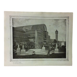 1906 "The Crystal Palace" Famous View of London Print For Sale