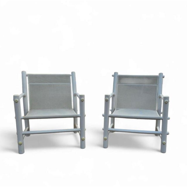 PVC Pipe Mesh Indoor or Outdoor Chairs, 1970s, Set of 2 For Sale - Image 5 of 15