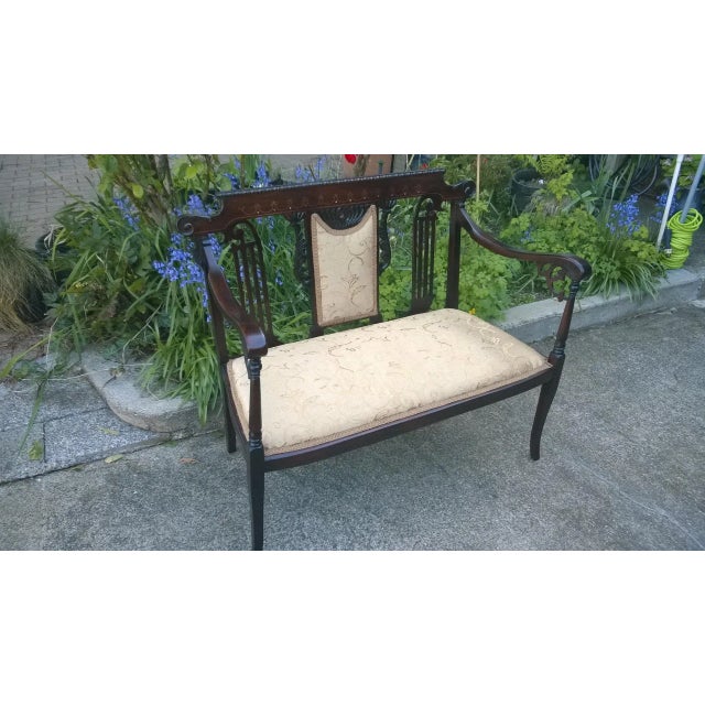 Late 19th Century Entryway Hall Bench French Antique For Sale - Image 5 of 7