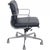 Charles Eames EA-217 office chair upholstered in black leather, and with chrome armrests and base. The chair is from 2011...