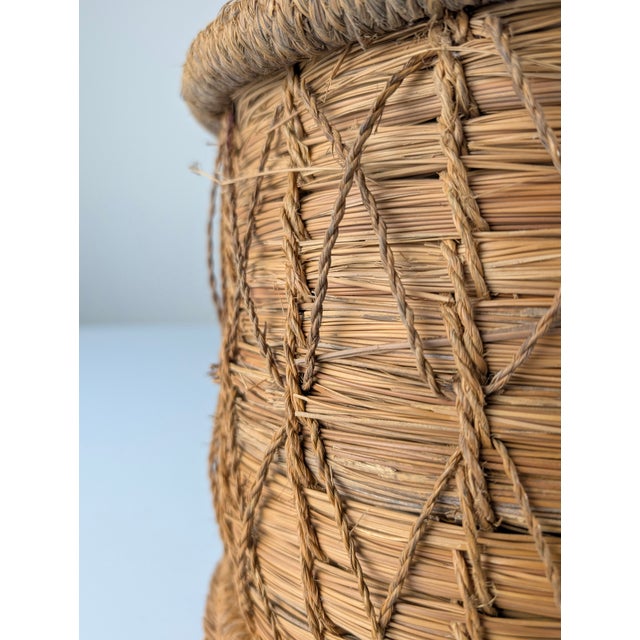Rustic Spanish Andalusian Rustic Woven Esparto Baskets, 1960s, Set of 2 For Sale - Image 3 of 18