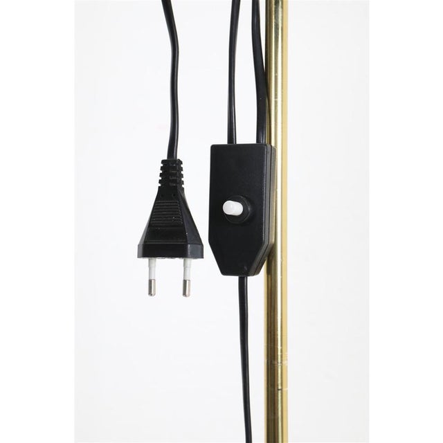 Metal Mid-Century Danish Modern Gilt Floor Lamp from Lyskær Belysning, 1970s For Sale - Image 7 of 14