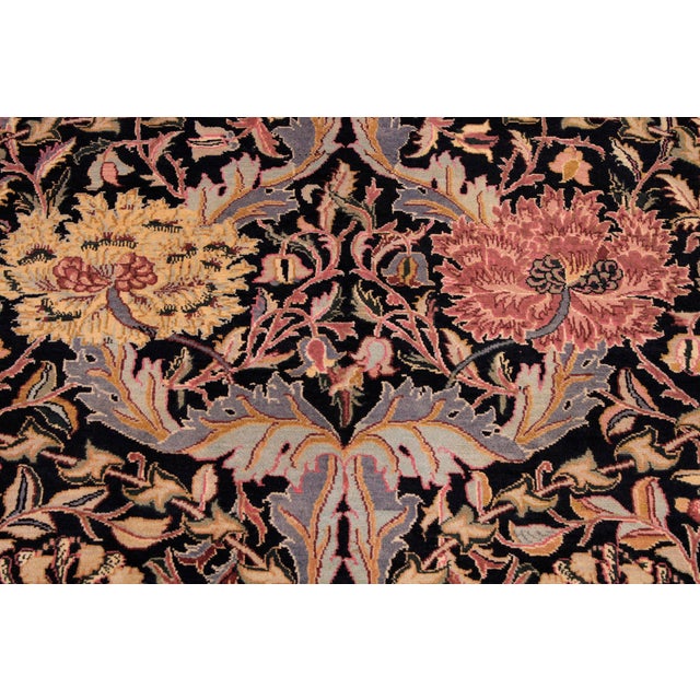 William Morris Pak-Persian Black/Taupe Wool Rug - 9'1'' X 11'9'' For Sale - Image 4 of 9