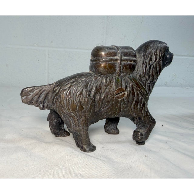 Antique Early 1900's Cast Iron St Bernard Dog Pack Still Coin Bank a.c. Williams For Sale - Image 4 of 9