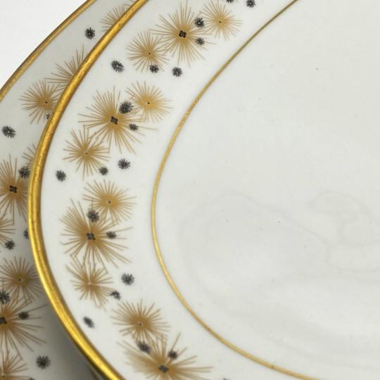 Ceramic Vintage Mid-Century Modern Edelstein Bavaria Set of Two Oval Platters "Starlight" Pattern For Sale - Image 7 of 18