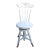 Antique Painted High Back Piano Stool W/ Nautical Glass Claw Feet For Sale