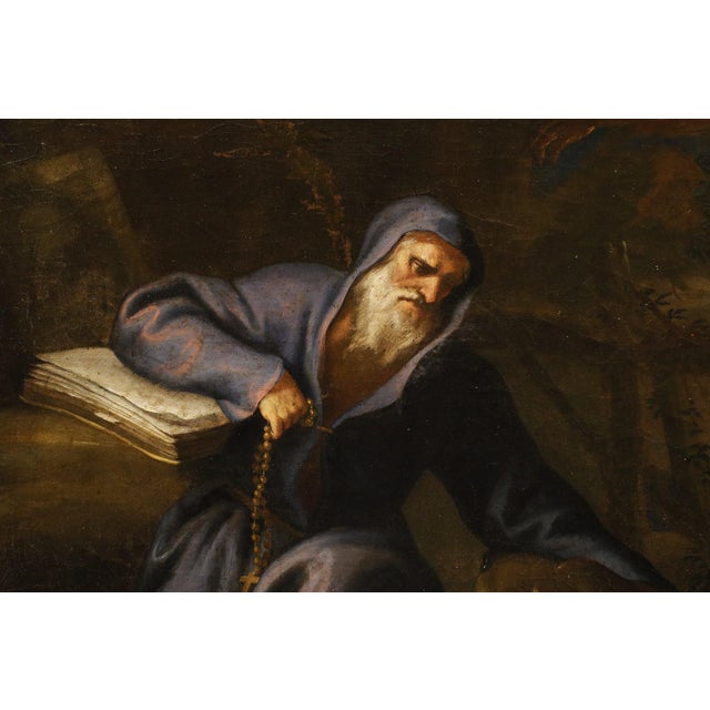 17th Century Workshop of Pier Francesco Mola ‘Il Ticinese, The Temptations of Saint Anthony, 1670, Oil on Canvas For Sale - Image 5 of 14