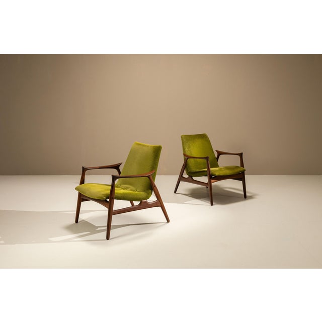 Lounge Chairs attributed to Arne Hovmand-Olsen, Denmark, 1960s, Set of 2 For Sale - Image 4 of 11
