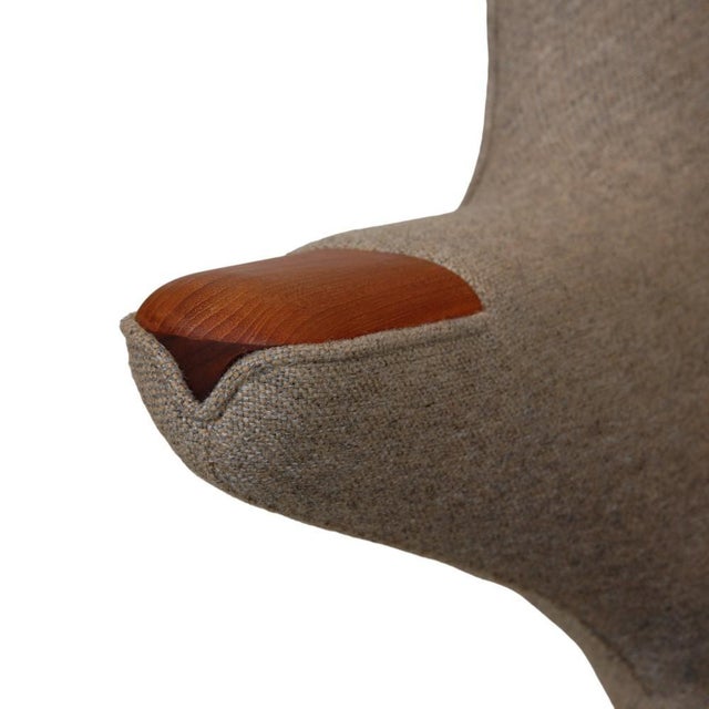 Papa Bear Chair in Grey Hallingdal Fabric by Hans Wegner, 1980s For Sale - Image 13 of 18