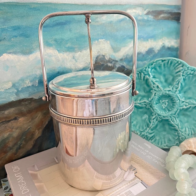 Macabo Mid 20th Century Italian Silverplate Swing Arm Ice Bucket by Macabo For Sale - Image 4 of 8