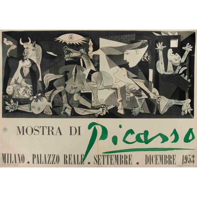 Paper Mostra di Picasso Exhibition Poster with Guernica after Picasso, 1953 For Sale - Image 7 of 7