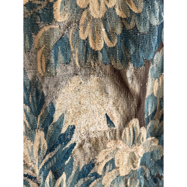 Rare 17th Century French Verdue Tapestry/Portiere Door Hanging from Correze For Sale - Image 11 of 12