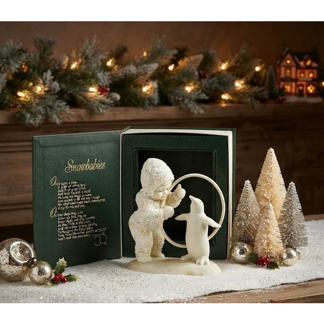 Department 56 Snowbabies figurine, "I'll Teach You A Trick", model number 6835-7. Introduced May 1993 and retired December...