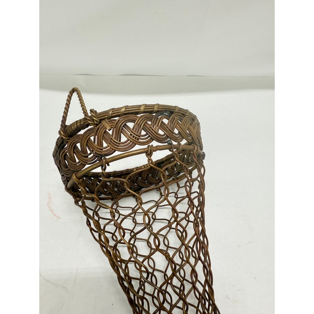 Bronze Unusual French Victorian Bronze Wire Wall Cone or Wall Bouquet Holder For Sale - Image 8 of 8