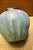 Ceramic Ephraim Faience 2006 Hand Made Art Pottery Green Turtle Blue Ceramic Vase For Sale - Image 7 of 15