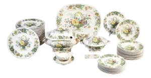 English Decorated Ceramic Service from Mason's, 1950s, Set of 41