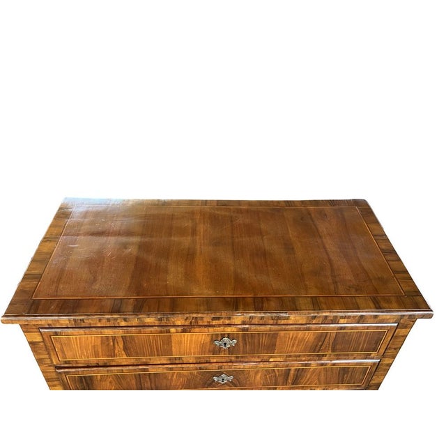 Wood Italian Neoclassical Walnut Commode, 18th Century For Sale - Image 7 of 16