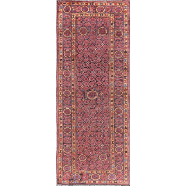 19th Century Antique Beshir Long Gallery Rug in Colors For Sale - Image 13 of 13