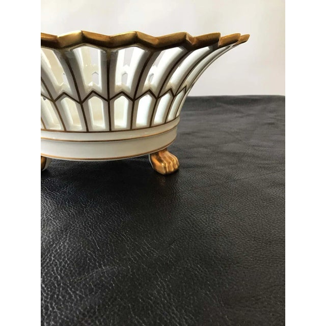 Mid-Century Modern Ceramic Portuguese Lattice Bowl For Sale - Image 3 of 8