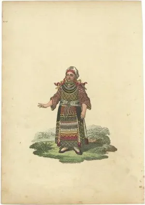 Harding, Costume of a Woman from Finland, 1811, Print