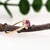 Dainty Red Ruby Ring W Earth Mined Diamonds in Solid 14k Gold | Oval 5.3x4mm, Size 6.75 For Sale In Columbus - Image 6 of 9