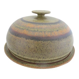 Wally Schwab Large Cake Dome Dessert Serving Dish W/Lid Pacific Nw Pottery For Sale