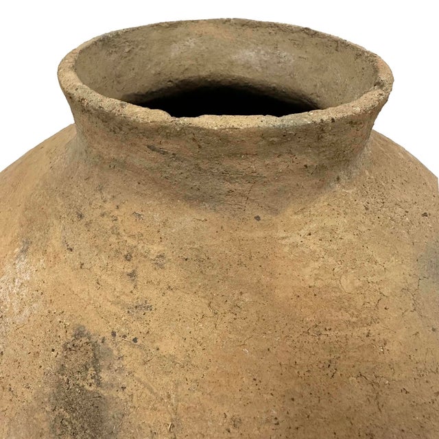 Late 19th Century Antique Japanese Yayoi Era Hand Made Pot Shaped Pottery For Sale - Image 5 of 14