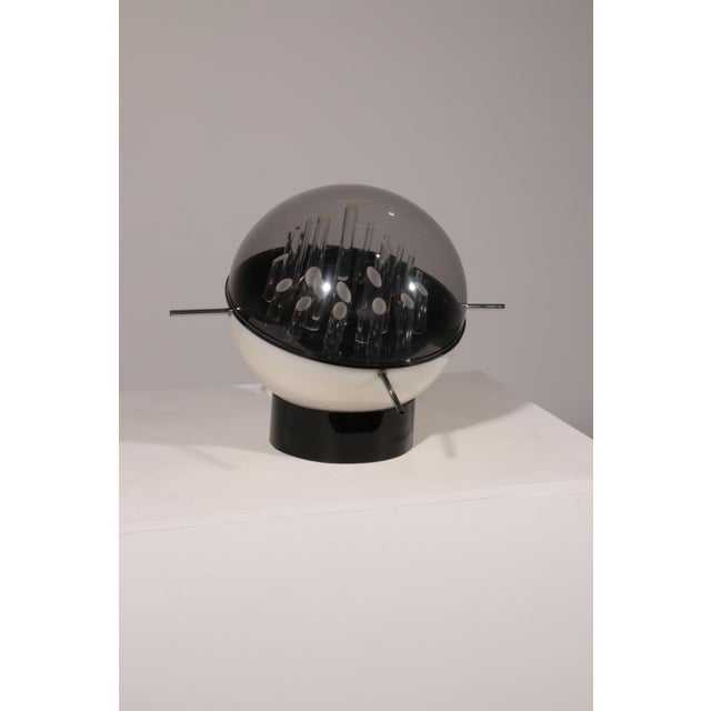 Modern Space Age Sculptural Globe-Shaped Table Lamp by Gaetano Missaglia, Italy, 1970s For Sale - Image 3 of 10