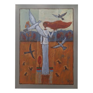 Mikolaj Malesza, My Birds, 2017, Acrylic on Canvas For Sale