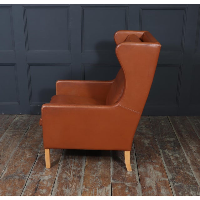 Danish Highback Chair in Leather from Stouby, 1970 For Sale - Image 10 of 13