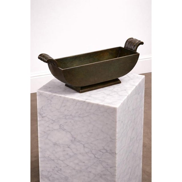 Swedish Art Deco Bronze Jardinière attributed to Jacob Ängman for GAB, 1930s For Sale - Image 3 of 8