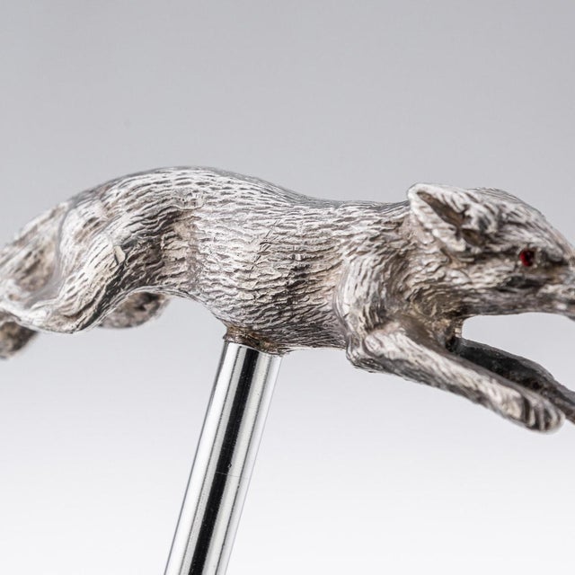 Fox-Shaped Silver Bottle Opener, England, 1965 For Sale - Image 6 of 13