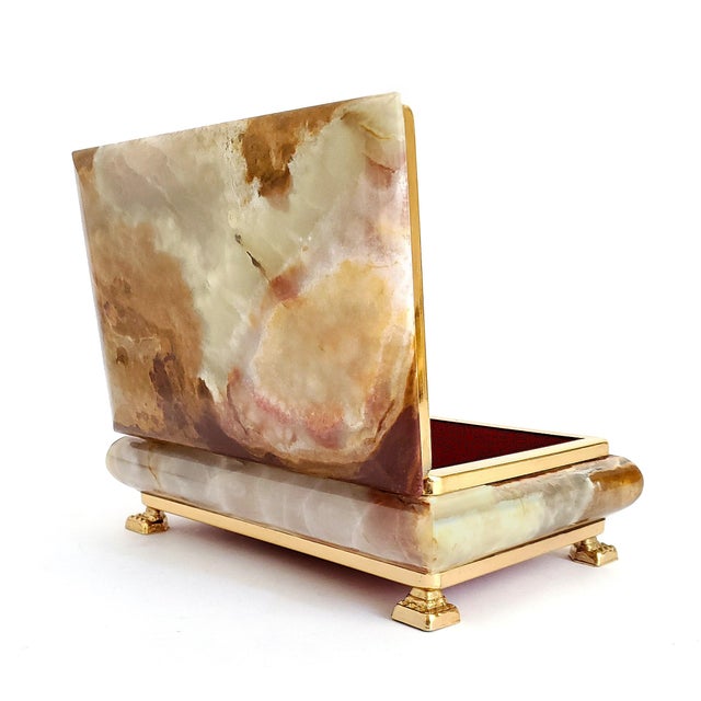 Mid-Century Modern Box Jewelry Onyx Marble For Sale - Image 3 of 12
