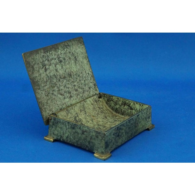 Vintage Danish Bronze Cigarette Box by Aedel Malm, 1920s For Sale - Image 12 of 18