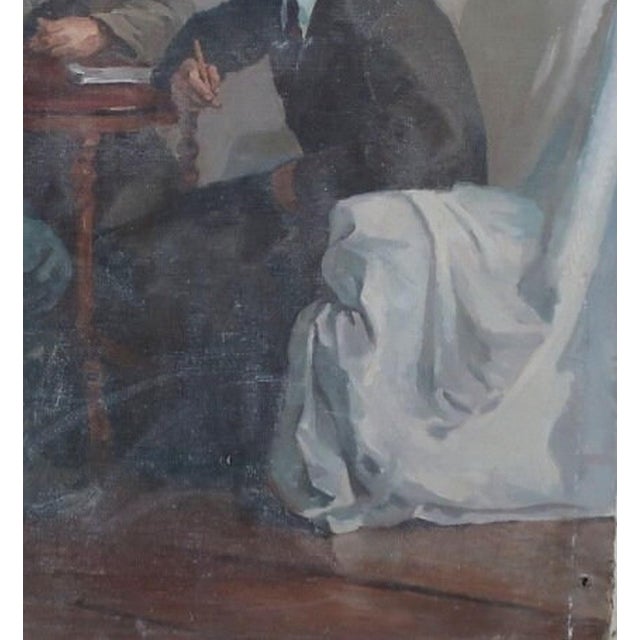 1970s Vladimir Lenin Portrait, Original Socialist Realism Oil Painting For Sale - Image 6 of 6