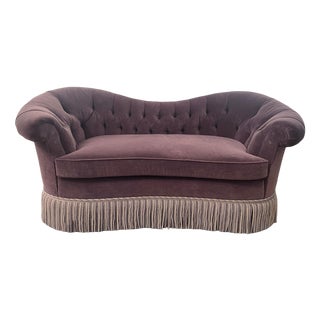Custom-Made Victorian Loveseat by Baker Furniture For Sale