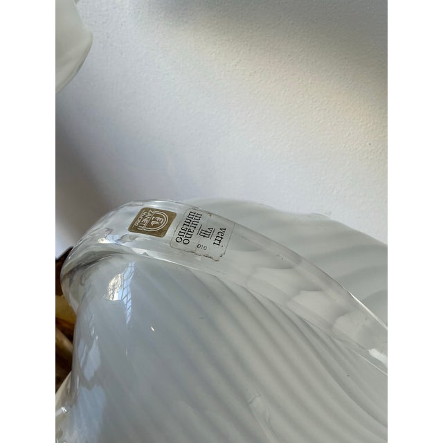 Vintage Italian Murano Calle Lily Table Lamp For Sale - Image 9 of 12