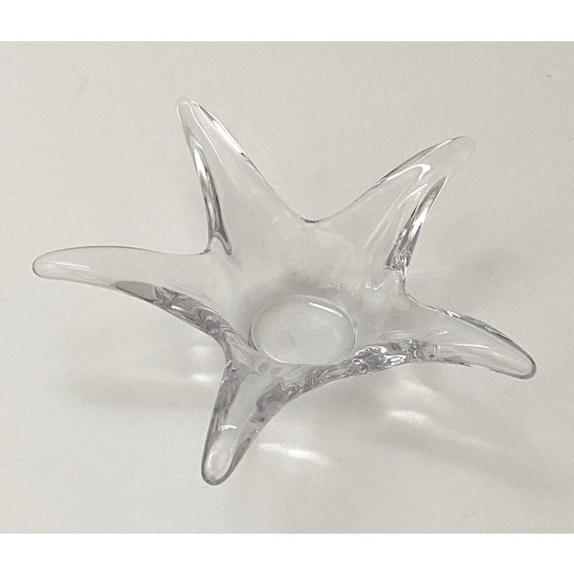 Late 20th Century Starfish Crystal Bowl French Signed Cofrac Art Verrier For Sale - Image 5 of 12