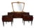 Art Deco Chest of Drawers with Mirror and Nightstands, Italy, 1930s, Set of 3 For Sale
