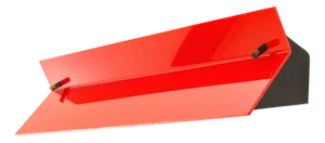 Red Acrylic Glass and Metal Wall Lamp from Stilnovo, 1960s