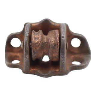 Antique Bronze Cast Iron Window Sash Pulley For Sale