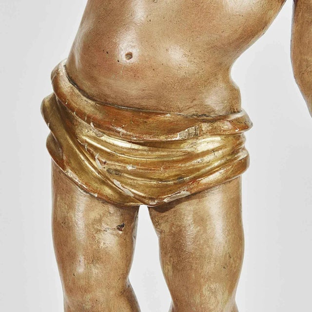 Cherub Figures on a Sculpted Base, 1700s, Pinus Cembra For Sale - Image 9 of 10