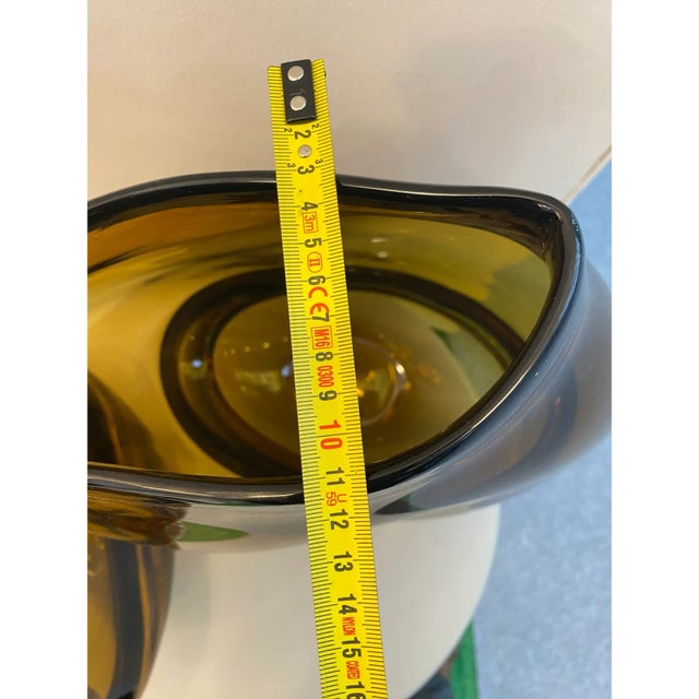 2020s Italian Unique Artistic Murano Glass Vases Amber/Fume' For Sale - Image 5 of 7