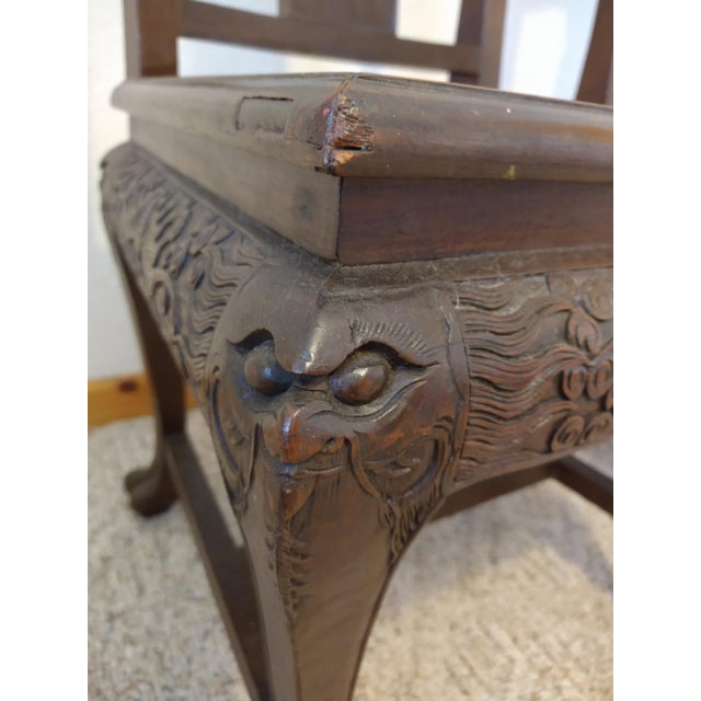Asian 1950s George Zee Hand Carved Kiln Dried Rosewood Chairs For Sale - Image 3 of 12