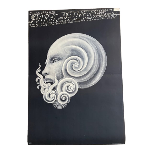 Franciszek a.b. Bilberstein-Starowieyski (1930-2009), Paris N'existe Pas 1969, Orginal Exibition Poster, Printed in 1970 For Sale